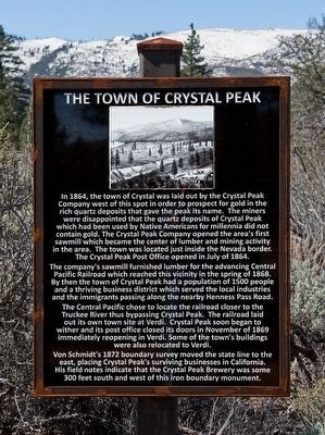 The Town of Crystal Peak Marker image. Click for full size.