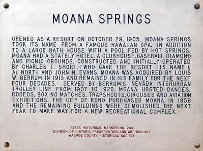 Moana Springs Marker image. Click for full size.
