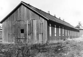 The north end of the Carter Brothers erection shop circa 1913 after the shops were abandoned.. Click for full size. The north end of the Carter Brothers erection shop circa 1913 after the shops were abandoned. image. Click for full size.