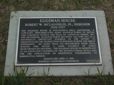 Eggiman House Marker image. Click for full size.