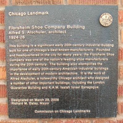 Florsheim Shoe Company Building Marker image. Click for full size.