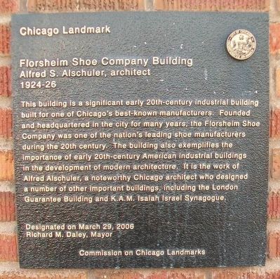 Florsheim Shoe Company Building Marker. Click for full size. Florsheim Shoe Company Building Marker image. Click for full size.
