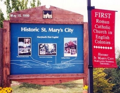 Sign at the entrance to St Mary's City image. Click for full size.