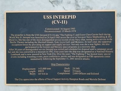 USS Intrepid (CV-11) Marker image. Click for full size.