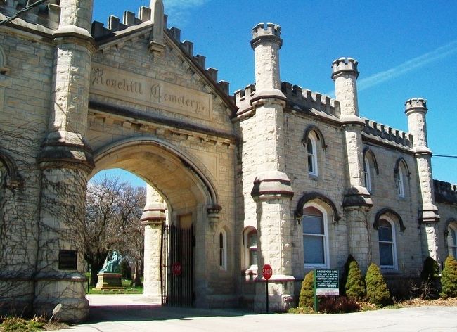 Rosehill Cemetery Entrance. Click for full size. Rosehill Cemetery Entrance image. Click for full size.