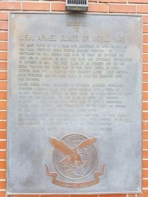 U.S.N. Armed Guard of World War II Memorial Marker image. Click for full size.