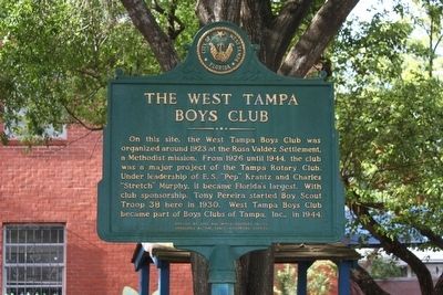 The West Tampa Boys Club Marker image. Click for full size.