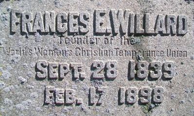 Frances E. Willard Monument. Click for full size. Frances E. Willard Monument image. Click for full size.