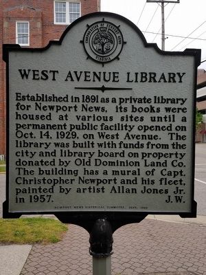 West Avenue Library Marker image. Click for full size.