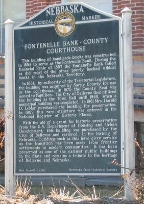 Fontenelle Bank - County Courthouse Marker image. Click for full size.