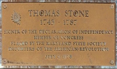 Thomas Stone Marker image. Click for full size.