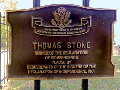 Thomas Stone. Click for full size. Thomas Stone image. Click for full size.