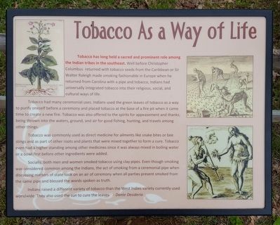 Tobacco As a Way of Life Marker image. Click for full size.