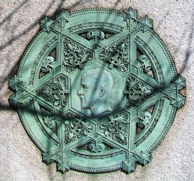 Louis Henri Sullivan Medallion on Monument. Click for full size. Louis Henri Sullivan Medallion on Monument image. Click for full size.