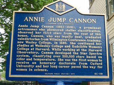 Annie Jump Cannon Marker image. Click for full size.