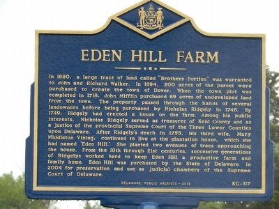 Eden Hill Farm Marker image. Click for full size.