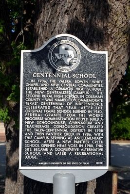 Centennial School Marker image. Click for full size.