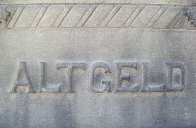 John Peter Altgeld Monument Detail image. Click for full size.