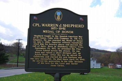 Cpl. Warren J. Shepherd Marker image. Click for full size.