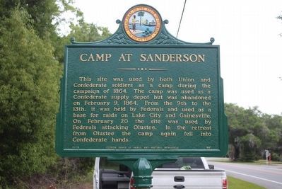 Camp at Sanderson Restored Marker image. Click for full size.