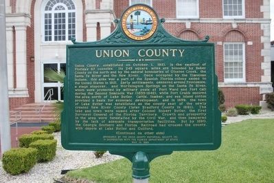 Union County Restored Marker image. Click for full size.