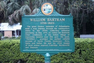 William Bartram Trail Restored Marker image. Click for full size.