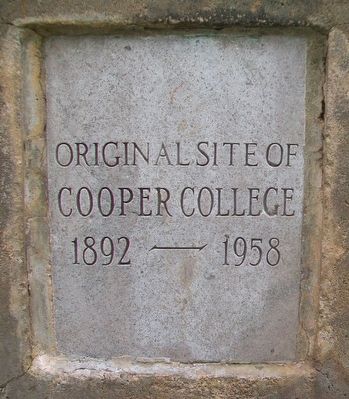 Original Site of Cooper College Marker image. Click for full size.