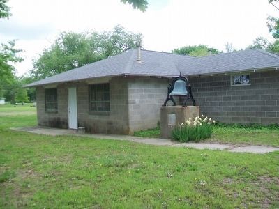 Original Site of Cooper College Marker and Bell image. Click for full size.