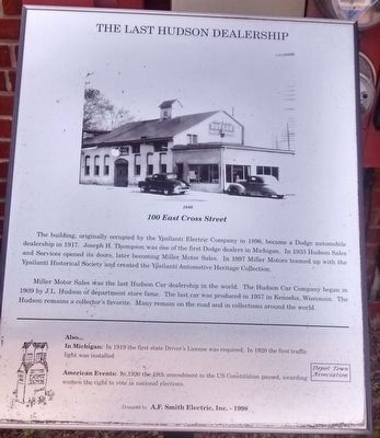The Last Hudson Dealership Marker. Click for full size. The Last Hudson Dealership Marker image. Click for full size.