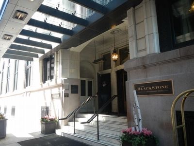 Blackstone Hotel Entrance and Marker. Click for full size. Blackstone Hotel Entrance and Marker image. Click for full size.