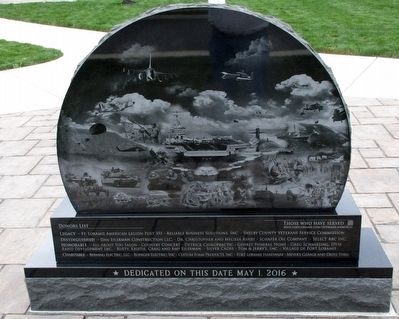 Fort Loramie Veterans Monument Marker. Click for full size. Fort Loramie Veterans Monument Marker image. Click for full size.