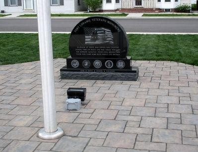 Fort Loramie Veterans Monument Marker. Click for full size. Fort Loramie Veterans Monument Marker image. Click for full size.