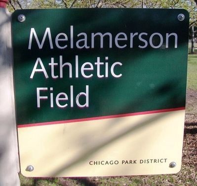 Melamerson Athletic Field Marker (Side A). Click for full size. Melamerson Athletic Field Marker (Side A) image. Click for full size.