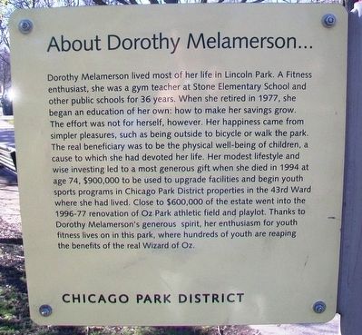 Melamerson Athletic Field Marker (Side B) image. Click for full size.