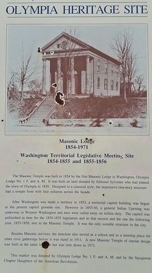 Masonic Lodge 1854-1971, Marker image. Click for full size.