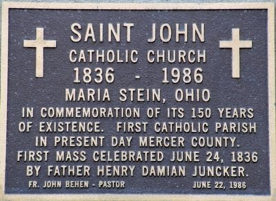 St John the Baptist Catholic Church Marker image. Click for full size.