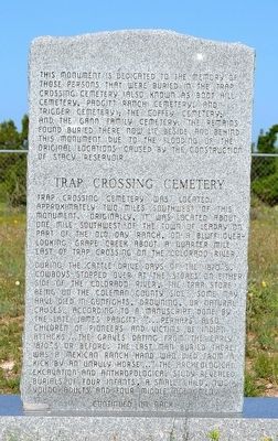 Trap Crossing Cemetery - Coffey Cemetery - Gann Family Cemetery Marker image. Click for full size.