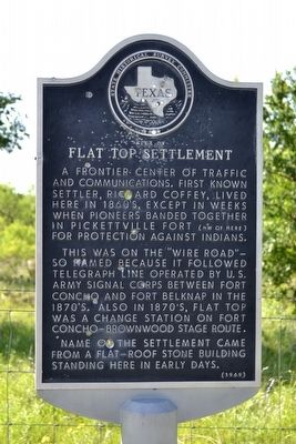Site of Flat Top Settlement Marker image. Click for full size.