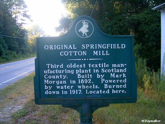 Original Springfield Cotton Mill Marker