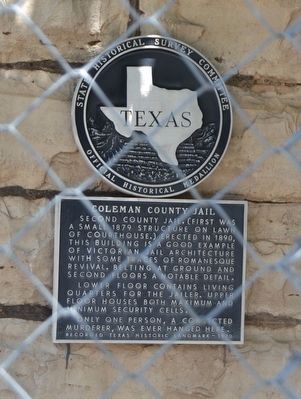 Coleman County Jail Marker. Click for full size. Coleman County Jail Marker image. Click for full size.
