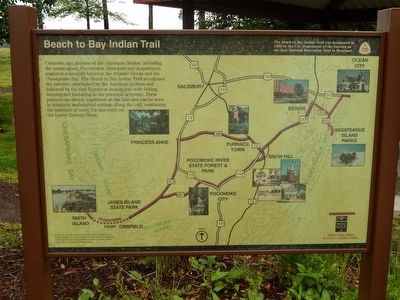 Beach to Bay Indian Trail Marker. Click for full size. Beach to Bay Indian Trail Marker image. Click for full size.