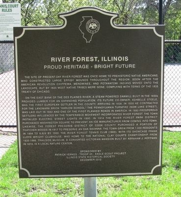 River Forest, Illinois Marker. Click for full size. River Forest, Illinois Marker image. Click for full size.