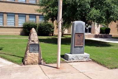 Western Cattle Trail Marker and 36th Division Memorial. Click for full size. Western Cattle Trail Marker and 36th Division Memorial image. Click for full size.