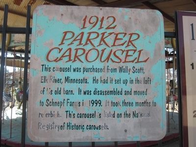 1912 Parker Carousel Marker. Click for full size. 1912 Parker Carousel Marker image. Click for full size.