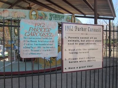 1912 Parker Carousel Marker and Safety Instructions image. Click for full size.