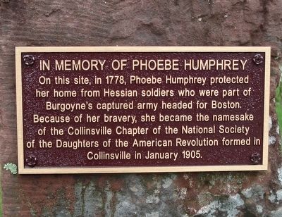 In Memory of Phoebe Humphrey Marker. Click for full size. In Memory of Phoebe Humphrey Marker image. Click for full size.