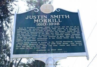 Justin Smith Morrill Marker image. Click for full size.