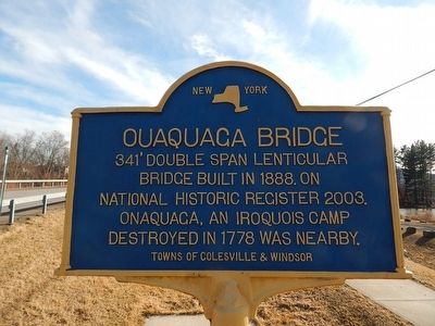 Ouaquaga Bridge Marker. Click for full size. Ouaquaga Bridge Marker image. Click for full size.