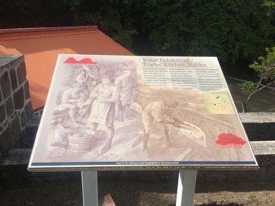 Water Catchment, Troops' Kitchen, Stables Marker. Click for full size. Water Catchment, Troops' Kitchen, Stables Marker image. Click for full size.
