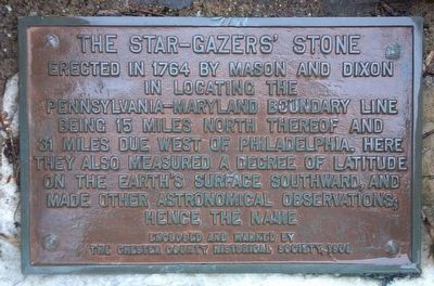 The Star Gazers' Stone Marker image. Click for full size.